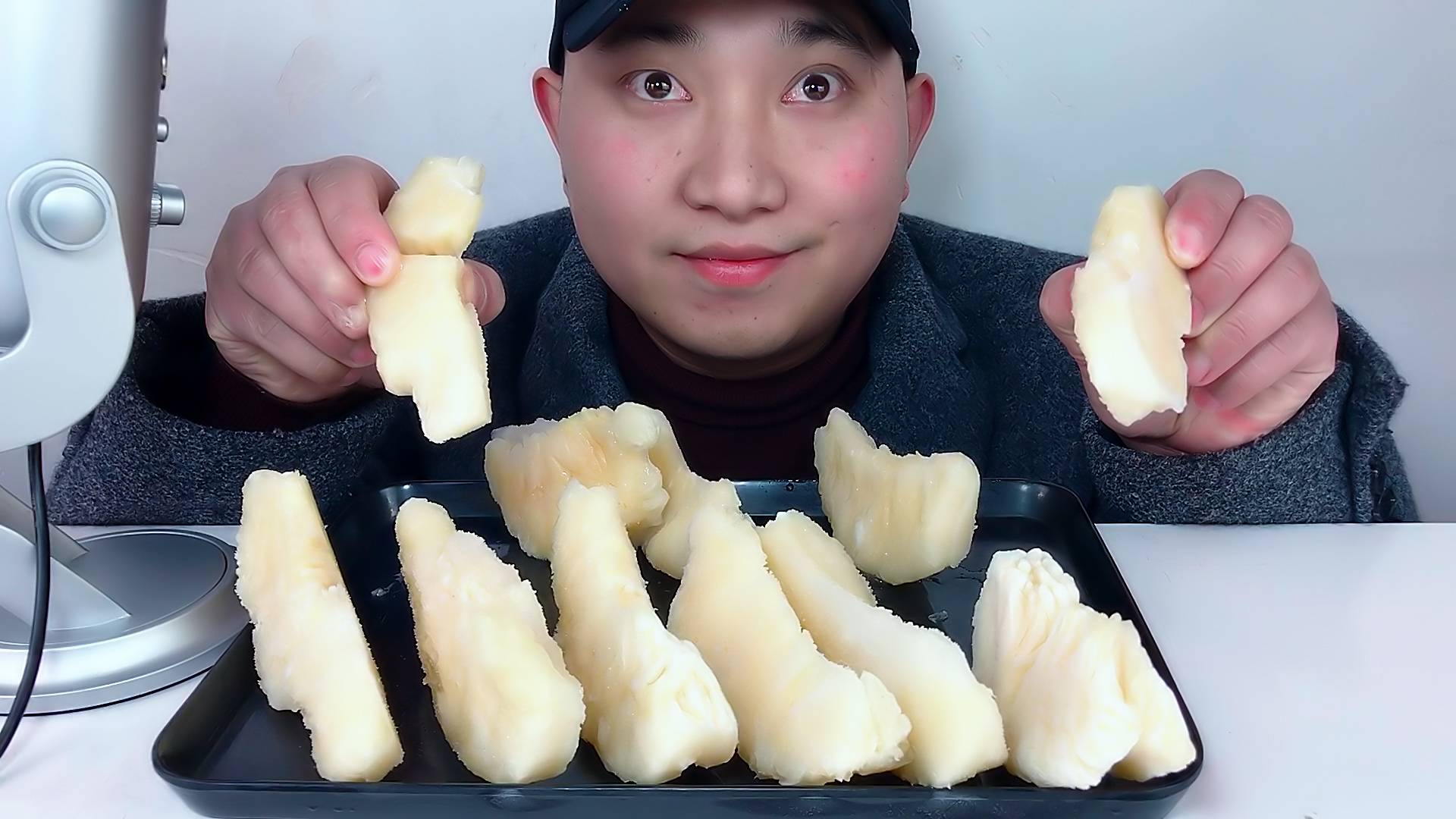 吃冰冻白心柚子,听不一样的咀嚼音!